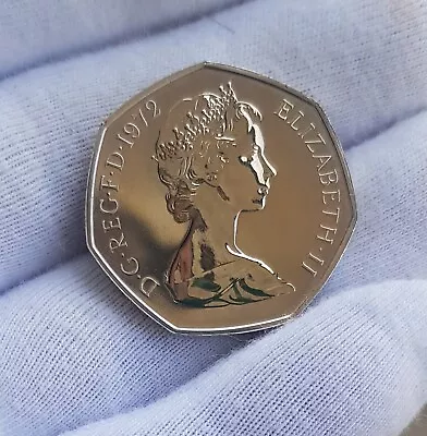 £15.50 • Buy 1972 Proof Britannia Large 50p Coin Fifty NIFC. Just Released From RM Proof Set