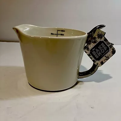 “Bake Shop” Unique 1000ml  Measuring Cup With Antler Handle White Sturdy Rare • $12