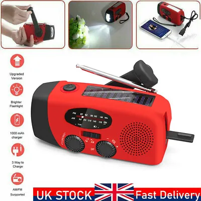 £17.49 • Buy Wind Up Solar Radio Survival AM FM Emergency Weather Radio USB Phone Charger Kit