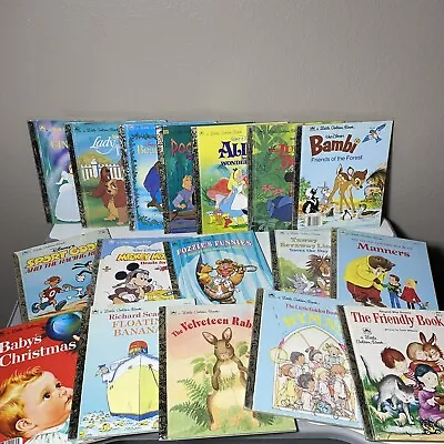 Vintage 1967-1991 Lot Of 17 Children's Cardboard A Little Golden Books Lot  • $10.50