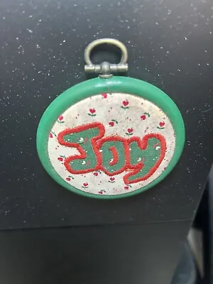 Refrigerator Fridge Magnet / Ornament Desk Display Metal Christmas Joy Stitched • $5.99