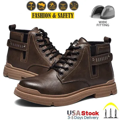 $28.99 • Buy Mens Waterproof Work Boots Steel Toe Safety Shoes Indestructible Slip Resistant