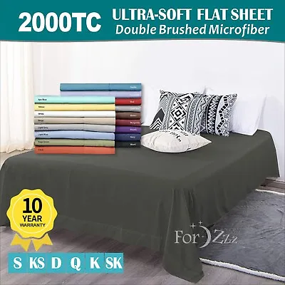 $17.93 • Buy 2000TC Utra Soft Top Flat Sheet Single/K Single/Double/Queen/King/SK Sheet Bed