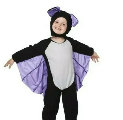 Halloween TODDLER BAT JUMPSUIT Baby COSTUME Childs Kids Fancy Dress Party Outfit • £9.81
