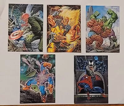 1992 Skybox Marvel Masterpiece  Complete 5-Card Sets 1D - 5D • $17.50