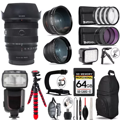 Sony FE 20-70mm F/4 G Lens For Sony E + LED Light + Tripod-64GB Accessory Bundle • $1064.99