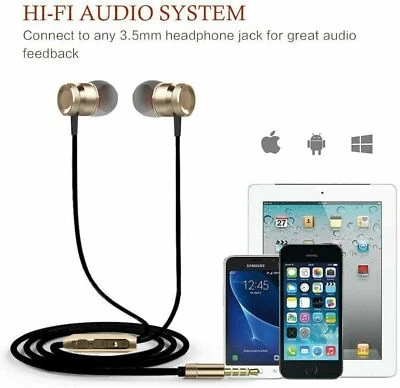 £3.49 • Buy Super Bass In-ear Earphones Handsfree Headphone For Iphone Ipad Ipod Samsung+mic