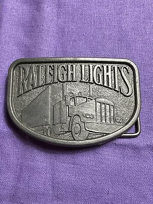 Vintage Raleigh Lights Metal Belt Buckle Trucking Semi-Truck Mack Theme (16-04) • $14.97