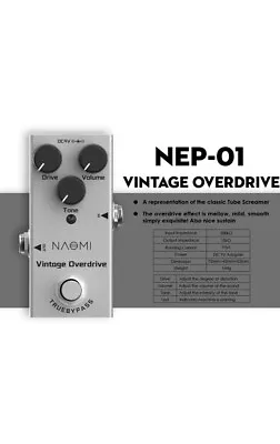 Electric Pedal Vintage Overdrive Electric Guitar Effect Pedal DC 9V NEP-01 • $19.99