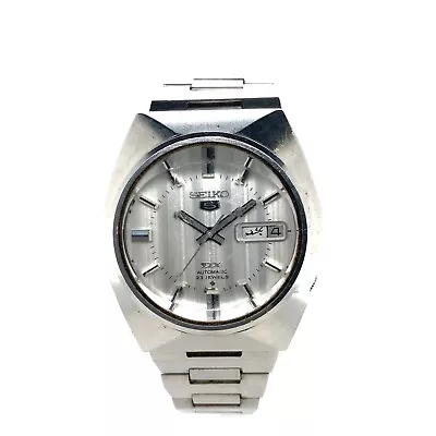 Vintage Seiko 5 DX Men’s 37mm Silver Date/Day Automatic 23J Watch • $75