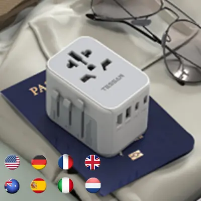 $34.09 • Buy USB C Travel Power Adapter Wall Charger For AUS To Europe Germany Iceland Italy