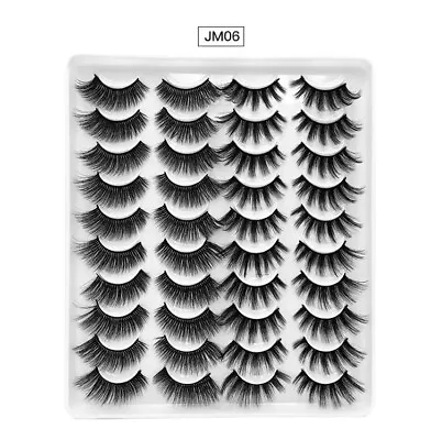 20 Pairs 3D Faux Mink Eyelashes - Soft Thick Fake Eyelashes - Multiple Designs • £5.95