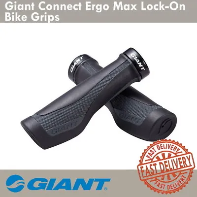 $22.69 • Buy Giant Connect Ergo Max Lock-On Bike Grips - Black/Gray MTB Comfort Bike Grip