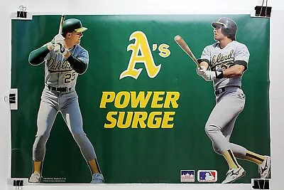 McGwire & Conseco A's Power Surge Original MLB Starline Poster 1986 22 1/4 X 34 • $34.50