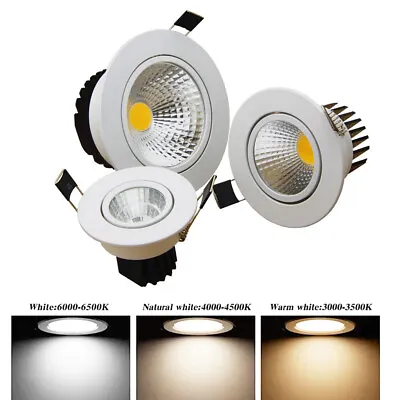 Dimmable COB LED Downlight Spotlight Recessed Ceiling Lamp 7/9/15/20W 110V-240V • $159.99