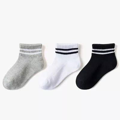 5X Girl Boy Baby Kids Student Children Cotton Sports Ankle Socks Outdoor Trainer • £4.70