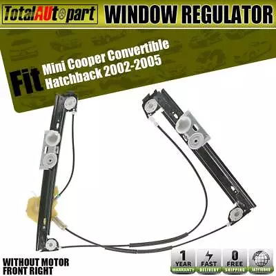 Power Window Regulator W/o Motor Front Right Passenger For Mini Cooper 2002-2005 • $36.59