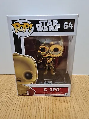 Funko Pop Star Wars C-3PO (Chrome) #64/GC/Free Protector • $35