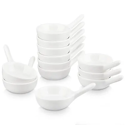 MALACASA 12-Pieces Ramekins Porcelain Dipping Bowls Set Serving Ramekin Dishes • £14.99