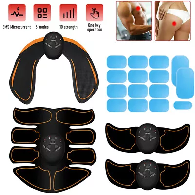 EMS Abdominal Muscle Core Toning Stimulator Toner Tactical Belly Shaper+Gel Pads • $22.98