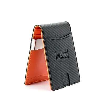 £14.49 • Buy BENION® RFID Blocking Wallet Credit Card Holder Leather Metal Money Clip Men
