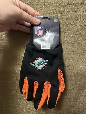 NWT FOCO NFL Colored Palm Utility Work Gloves Miami Dolphins • $12