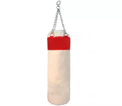 50  PUNCHING BAG WITH CHAINS Sparring MMA Boxing Training Canvas Heavy Duty Red • $27.95