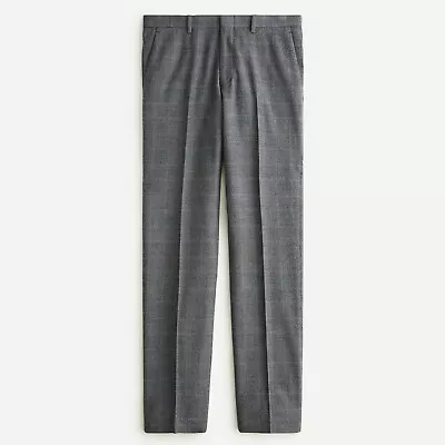 NWT J.Crew Ludlow Slim Suit Pant In Italian Plaid Wool-Cotton Seersucker 29/32 • $39.99