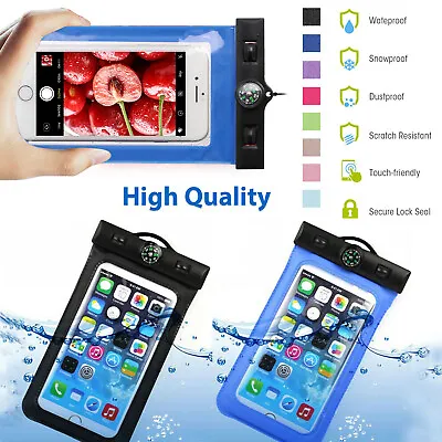 Case For IPhone 11/Pro XR XS X SE 8+ 7+ 6S+ 6 Waterproof Pouch Underwater Cover • £5.95