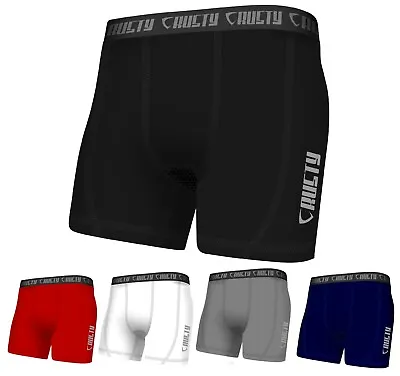 New Mens Compression Boxer Shorts Baselayers Sports Briefs Skin Fit Gym Pants • £6.99