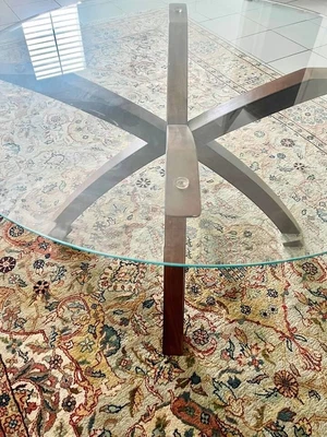 $27 • Buy Glass Top Wood Coffee Table 