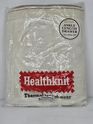 Vintage Thermal Underwear Healthknit 4 XL 54 56 Big Tall Ankle Drawer NOS Sealed • $18.87