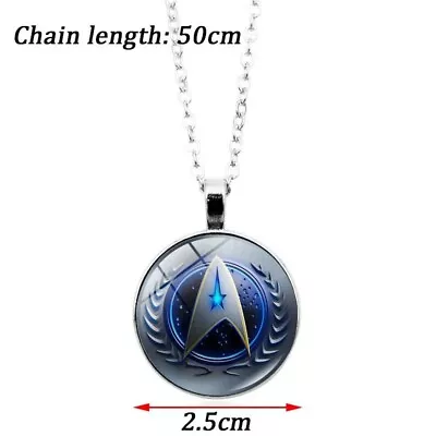 NEW Star Trek Movie  Glass Silver Necklace For Men Woman Jewelry With Gift Box • $15.99