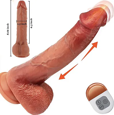 Telescopic Realistic Thrusting Dildo Vibrator Sex Toys For Women Remote Control • $26.99