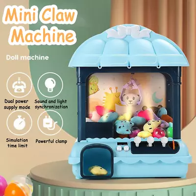 Mini Claw Machine Kids Arcade Doll & Candy Catch Grabber With Lights & Music AU • $55.99