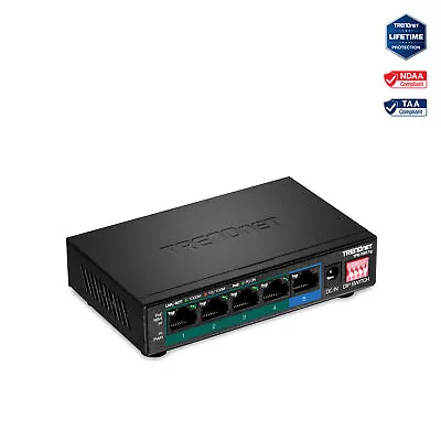 TRENDnet 5-Port Gigabit PoE+ Switch TPE-TG51g • $59.99