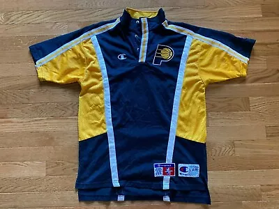 Indiana Pacers Champion Warm Up Quarter Button Up Youth Sz L 14-16 Boys Jersey • $29.99