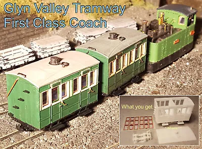 GVT First Class Coach Glyn Valley Tramway OO9/009 Narrow Gauge HOe Peco • £14.99