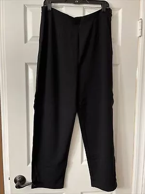 Amanda Smith Women's Dress Knit Pants Size Large Black Side Zip EUC • $9.99
