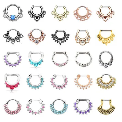 $7.69 • Buy Real Piercings Nose Ring Nariz Body Jewelry Septum Clicker Nose Piercing Earring