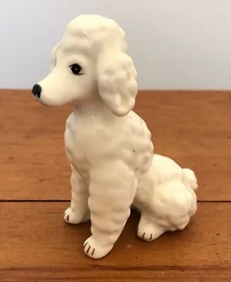 £17.99 • Buy Rare Vintage Porcelain White Poodle Figure Ornament 