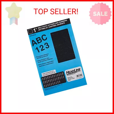 Headline Sign Stick-On Vinyl Letters And Numbers Black 1-Inch Made In USA (31 • $9.02