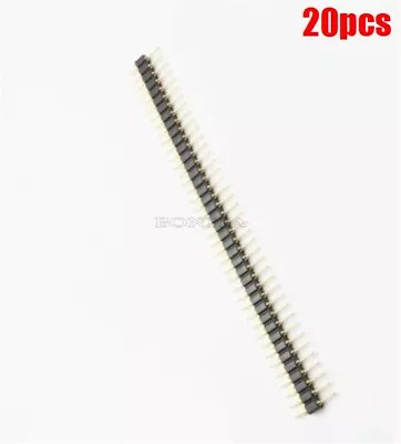 20Pcs Male Gold Plated Machined Single Row Pin Header 2.54MM Round 40Pin New Tq • $6.86