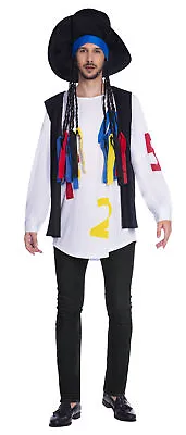 Mens 1980s Boy George Chameleon Pop Star Fancy Dress Music Icon Costume Outfit • £17.95