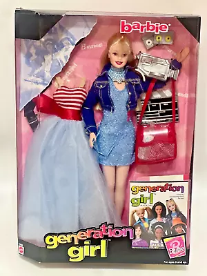 NEW Generation Girl Barbie With Video Camera & Bag NIB Vintage 1998 • $44.99