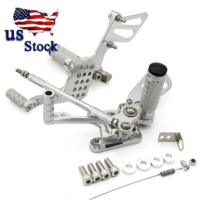 CNC Racing Footpegs Footrest Rearsets Rear Set For Suzuki GSXR 600/750 1997-2005 • $95.78