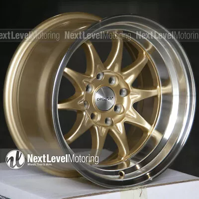 Circuit Performance CP29 15x8 4-100 4-114.3 +0 Gold Wheels Fits BMW E30 Stance • $467.99