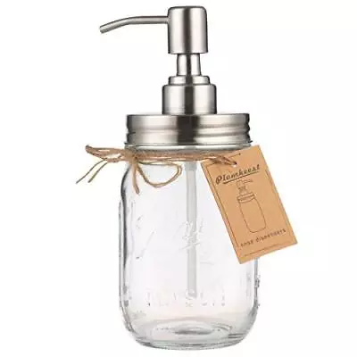 16oz Mason Jar Soap Dispenser With Lid Pump For Bathroom Kitchen Home Decor • $15.75