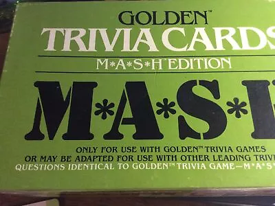 Vintage 1984 Golden Trivia Cards MASH Edition Game 100% Complete And Clean • $18