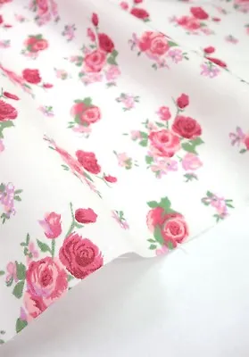 Craft Fabric Polycotton Vintage Florals Half Metres Craft Bunting Shabby Chic • £2.99